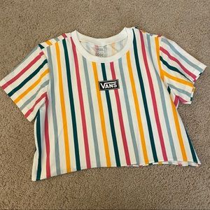 Striped Vans Cropped Tee